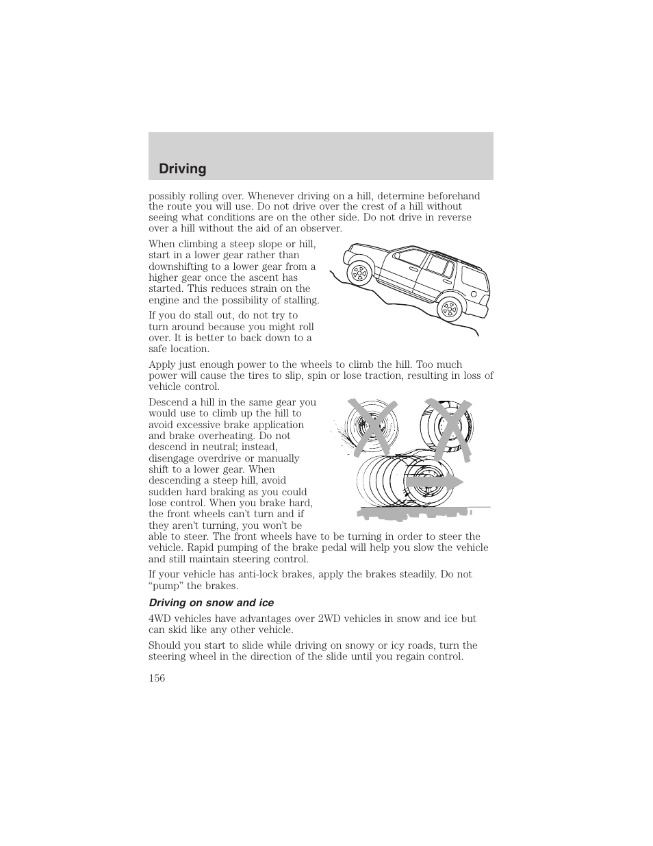 Driving | FORD 2003 Explorer v.1 User Manual | Page 156 / 272
