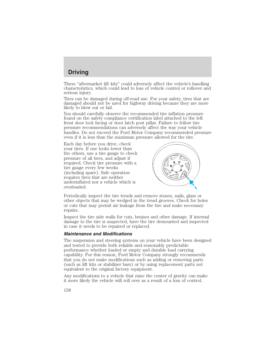 Driving | FORD 2003 Explorer v.1 User Manual | Page 158 / 272