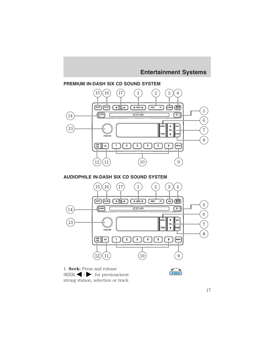 Entertainment systems | FORD 2003 Explorer v.1 User Manual | Page 17 / 272