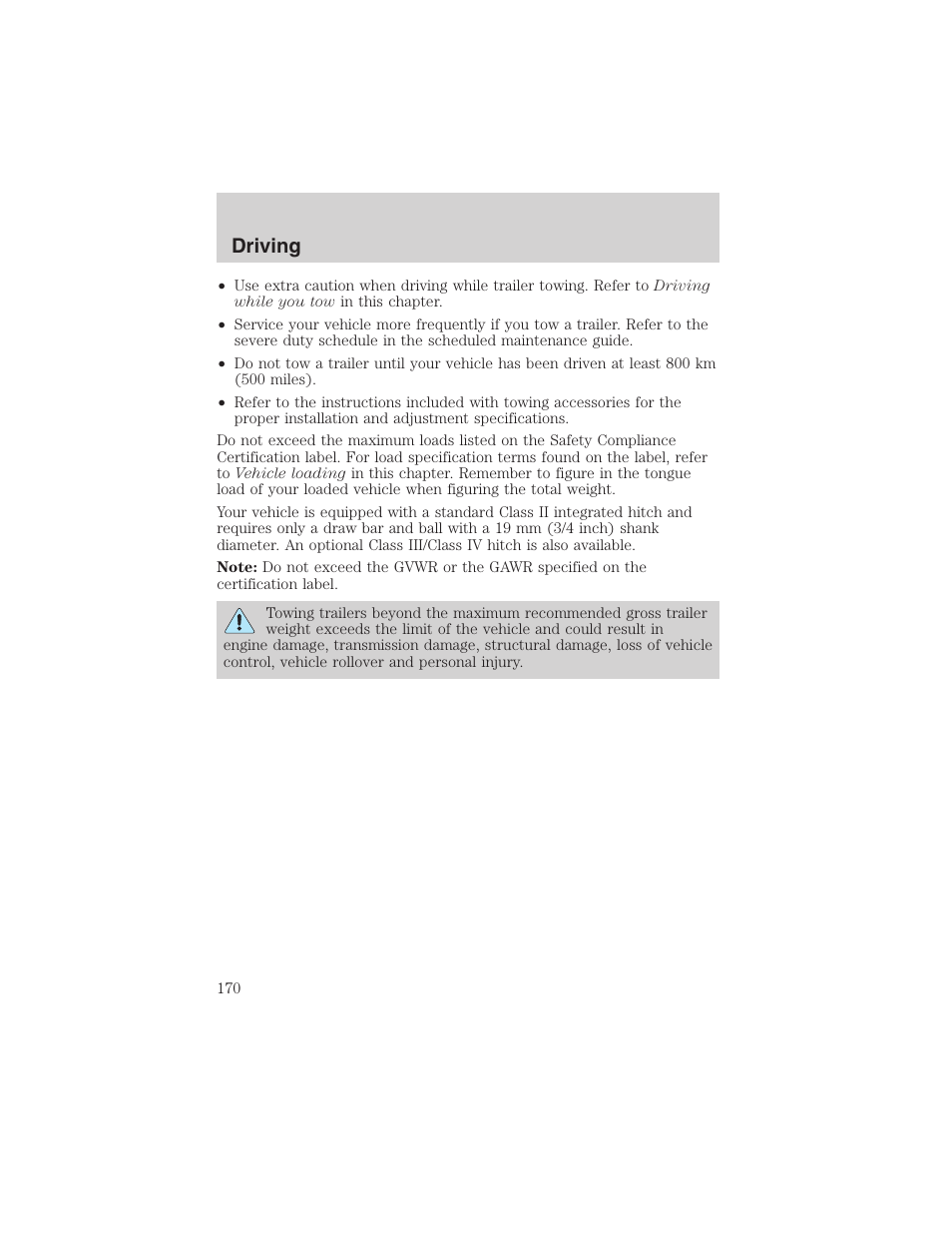 Driving | FORD 2003 Explorer v.1 User Manual | Page 170 / 272
