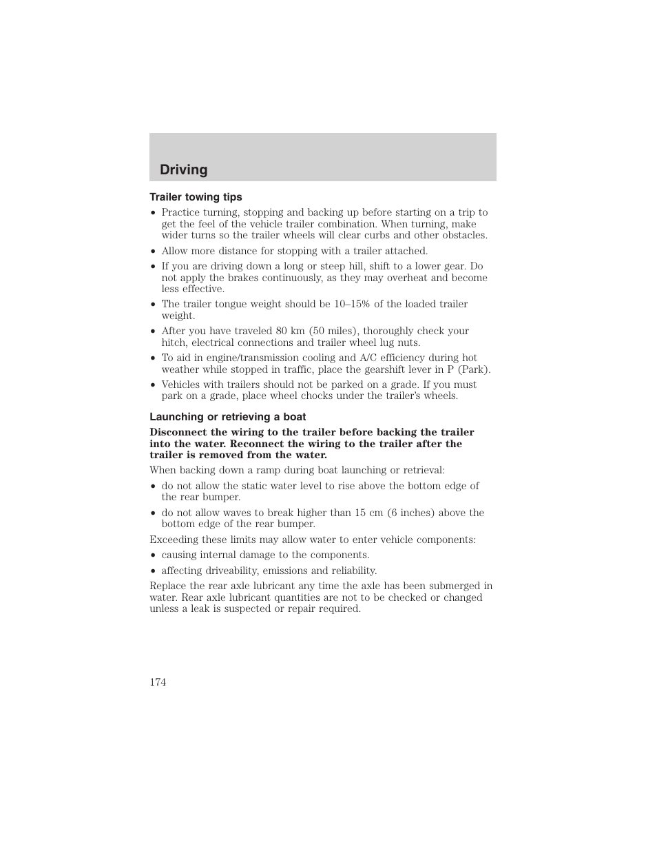 Driving | FORD 2003 Explorer v.1 User Manual | Page 174 / 272