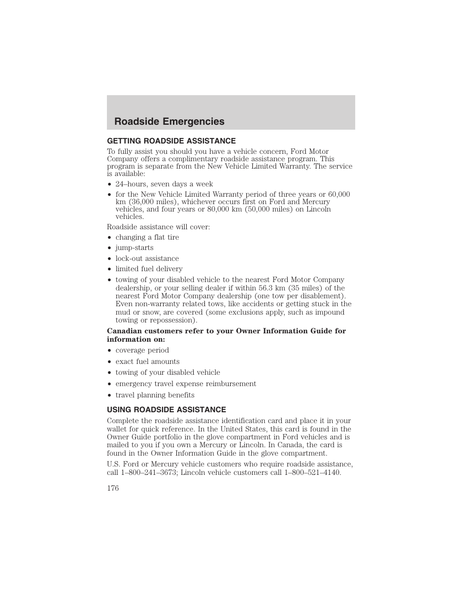 Roadside emergencies | FORD 2003 Explorer v.1 User Manual | Page 176 / 272