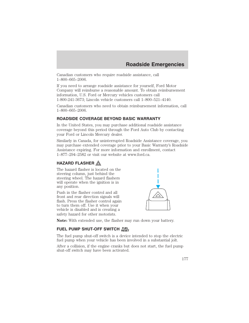 Roadside emergencies | FORD 2003 Explorer v.1 User Manual | Page 177 / 272