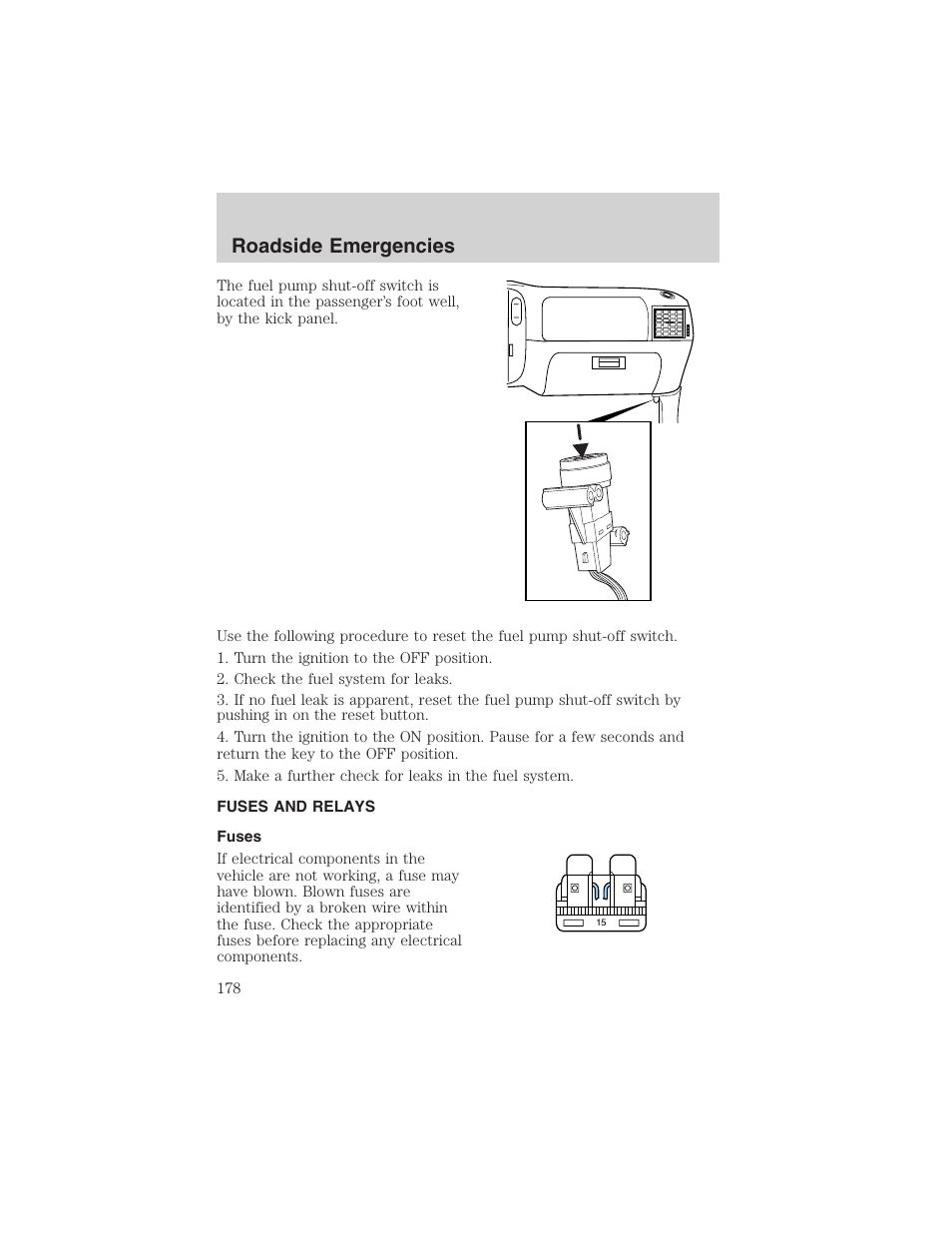 Roadside emergencies | FORD 2003 Explorer v.1 User Manual | Page 178 / 272