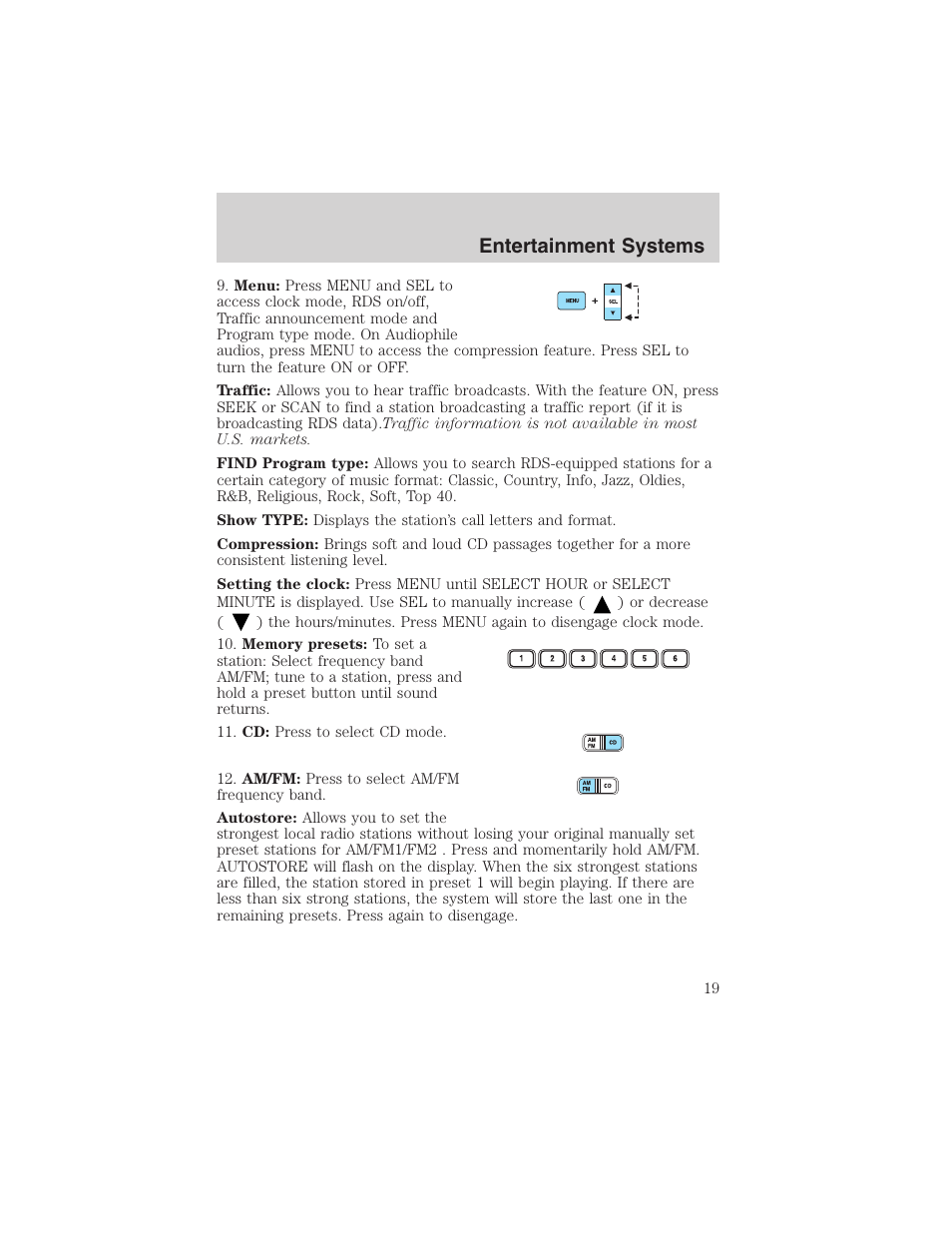 Entertainment systems | FORD 2003 Explorer v.1 User Manual | Page 19 / 272