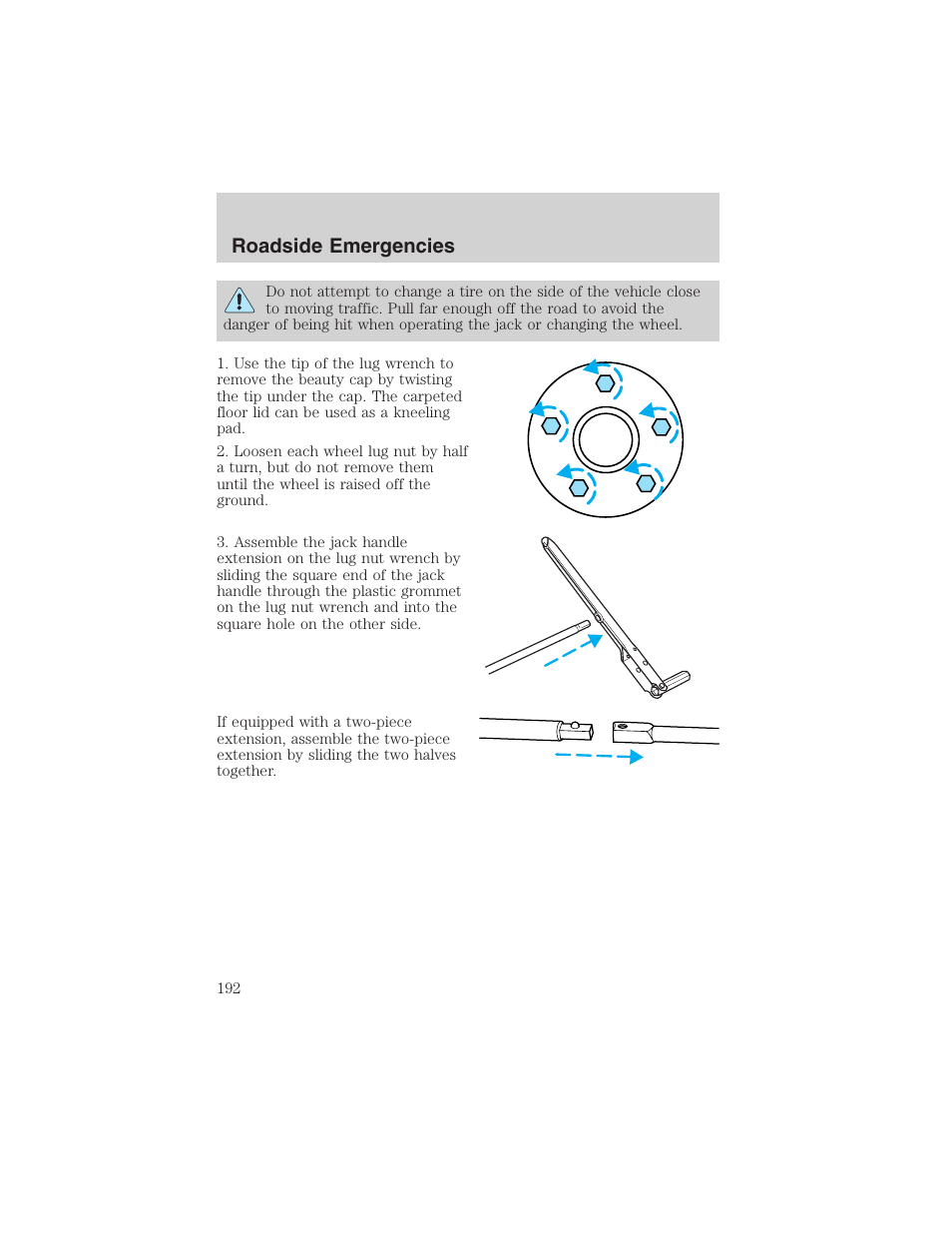 Roadside emergencies | FORD 2003 Explorer v.1 User Manual | Page 192 / 272