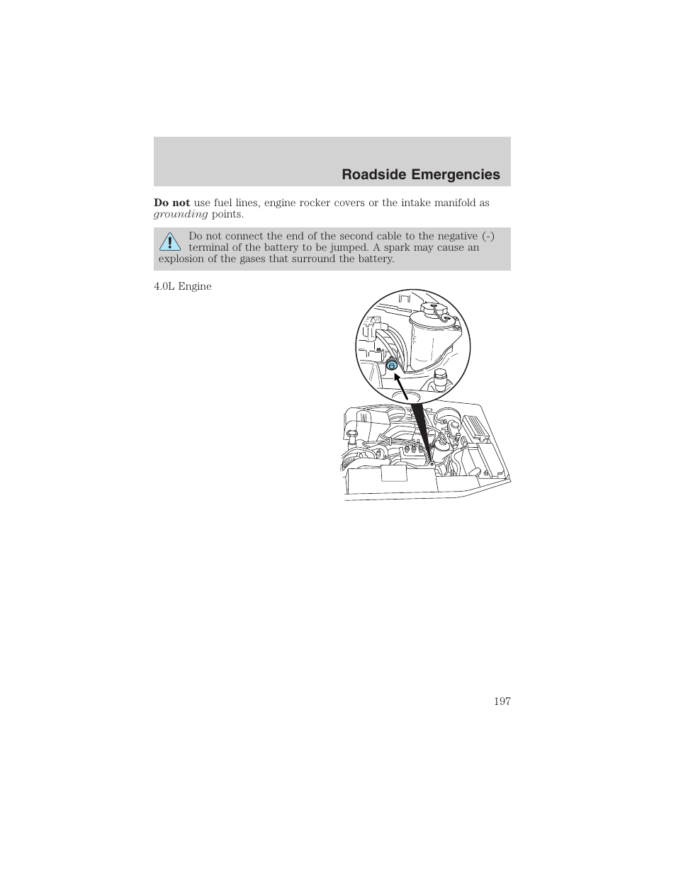 Roadside emergencies | FORD 2003 Explorer v.1 User Manual | Page 197 / 272