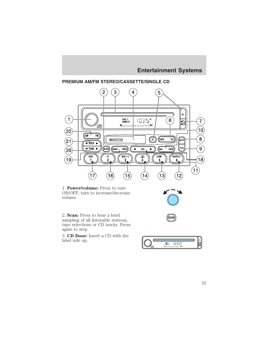 Entertainment systems | FORD 2003 Explorer v.1 User Manual | Page 21 / 272