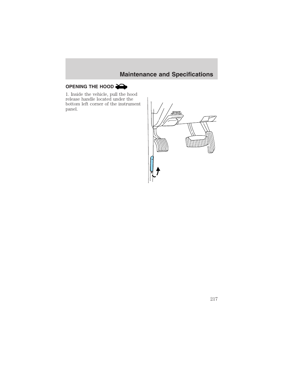 Maintenance and specifications | FORD 2003 Explorer v.1 User Manual | Page 217 / 272