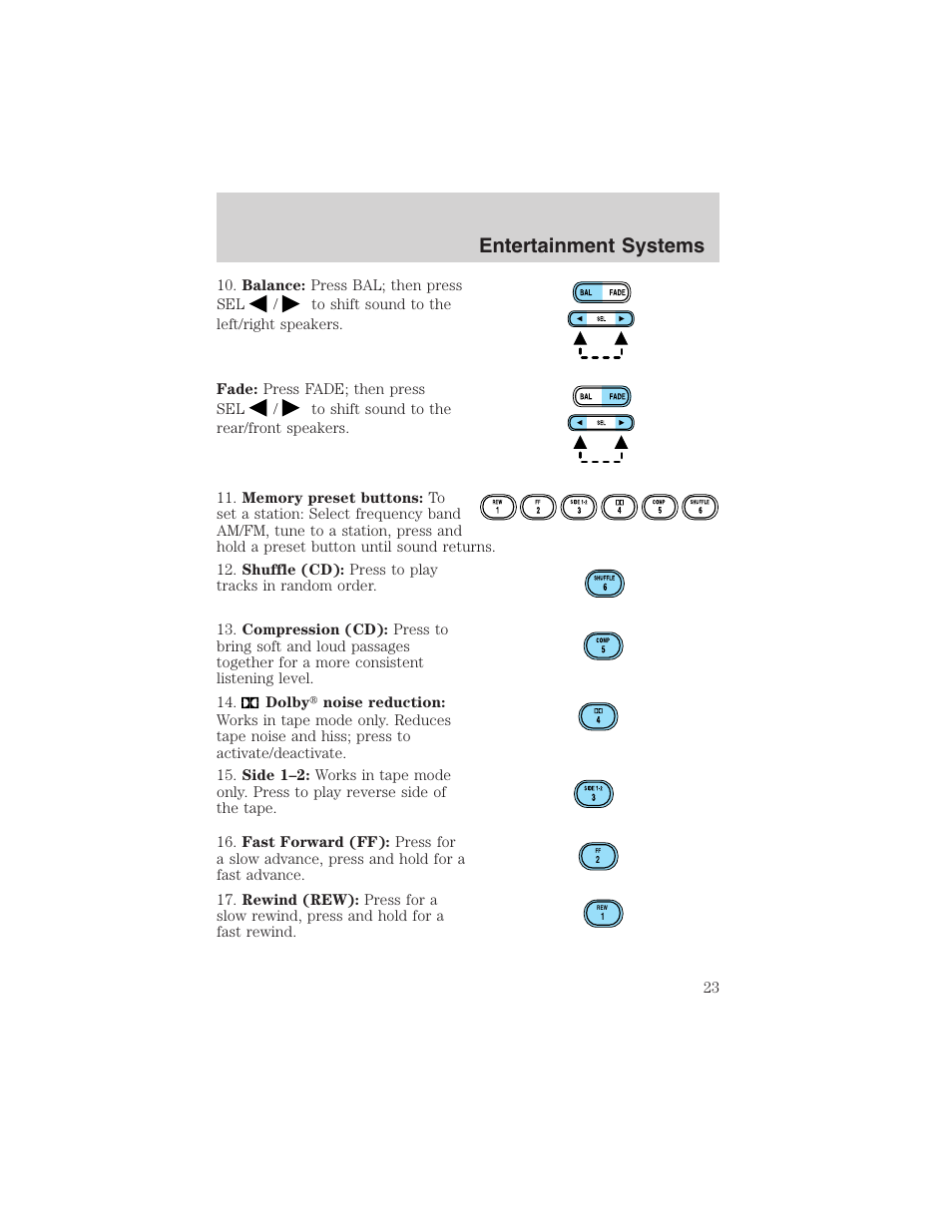 Entertainment systems | FORD 2003 Explorer v.1 User Manual | Page 23 / 272