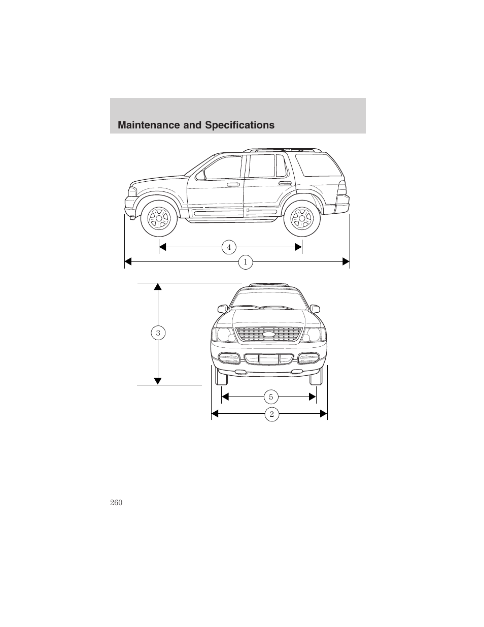 Maintenance and specifications | FORD 2003 Explorer v.1 User Manual | Page 260 / 272