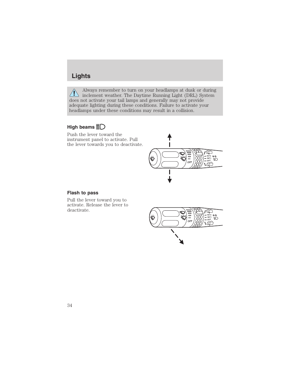 Lights | FORD 2003 Explorer v.1 User Manual | Page 34 / 272