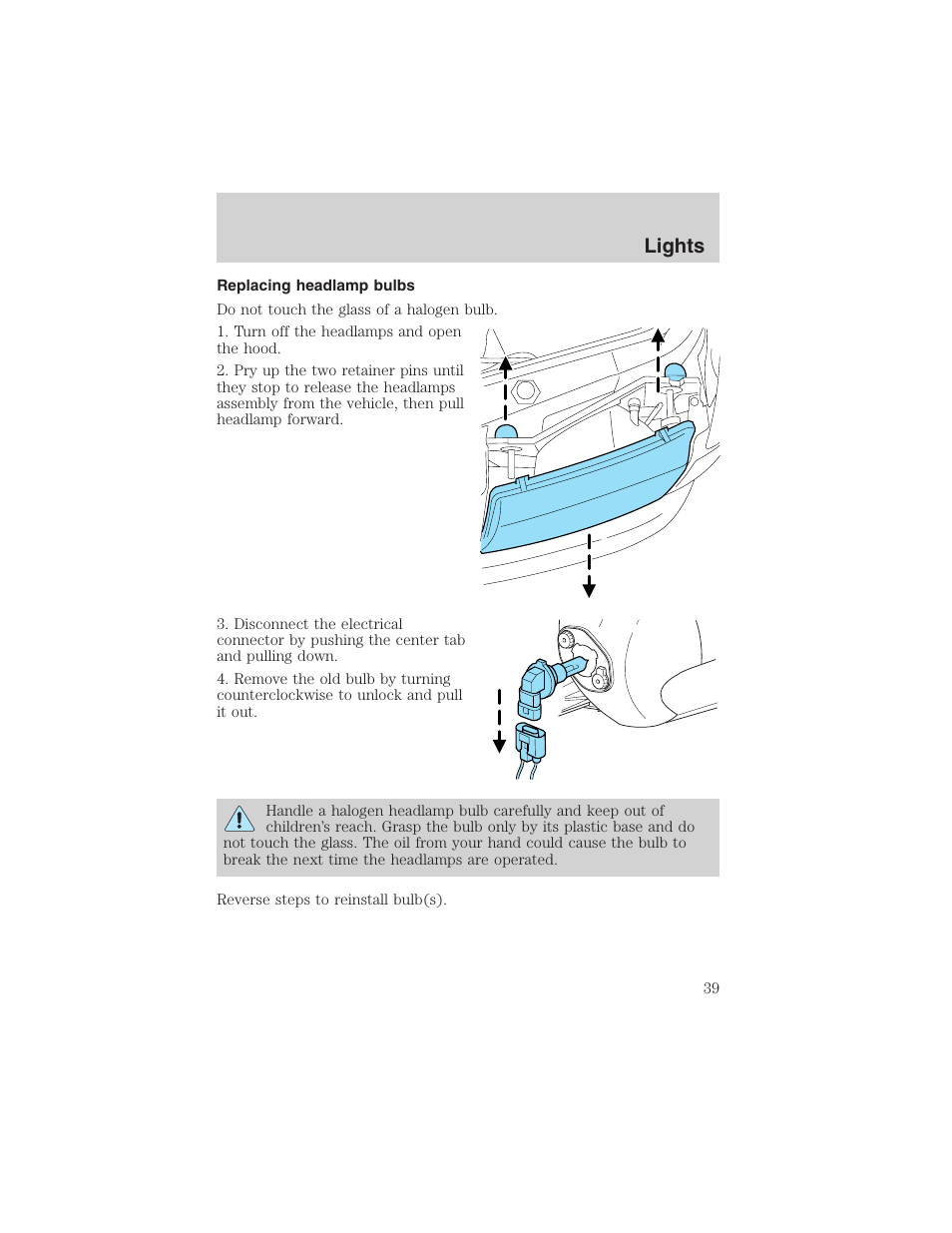 Lights | FORD 2003 Explorer v.1 User Manual | Page 39 / 272