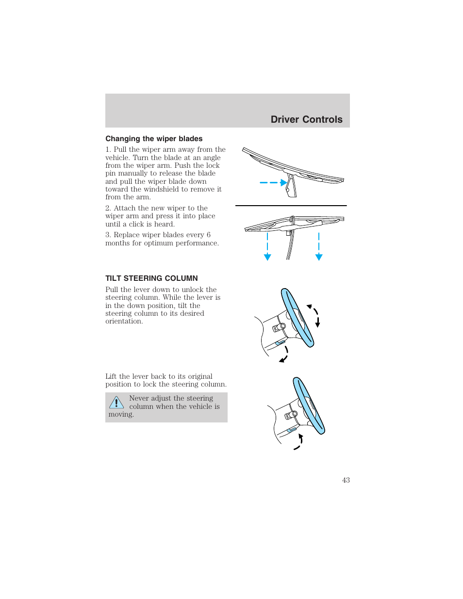 Driver controls | FORD 2003 Explorer v.1 User Manual | Page 43 / 272