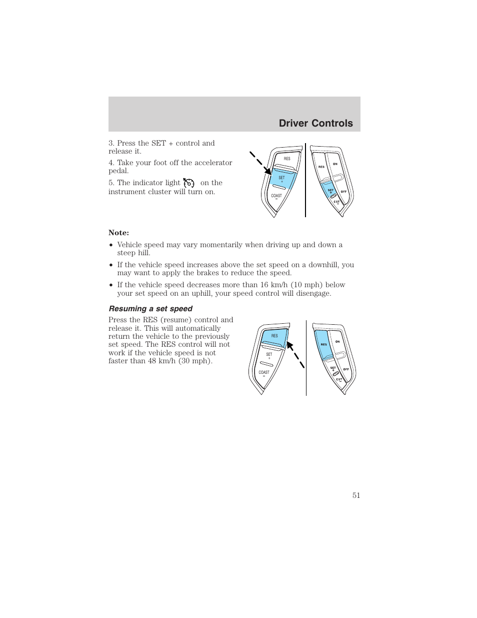 Driver controls | FORD 2003 Explorer v.1 User Manual | Page 51 / 272