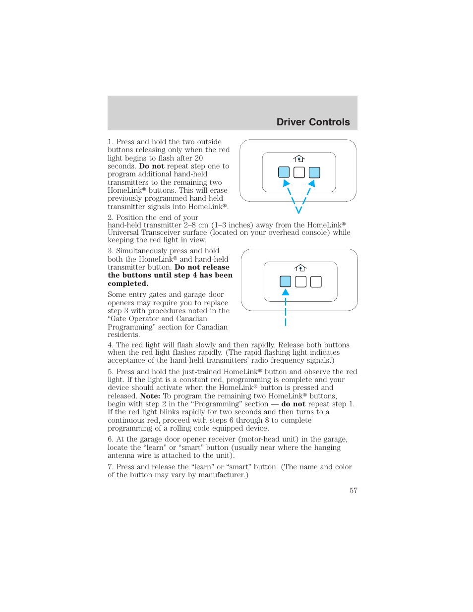 Driver controls | FORD 2003 Explorer v.1 User Manual | Page 57 / 272