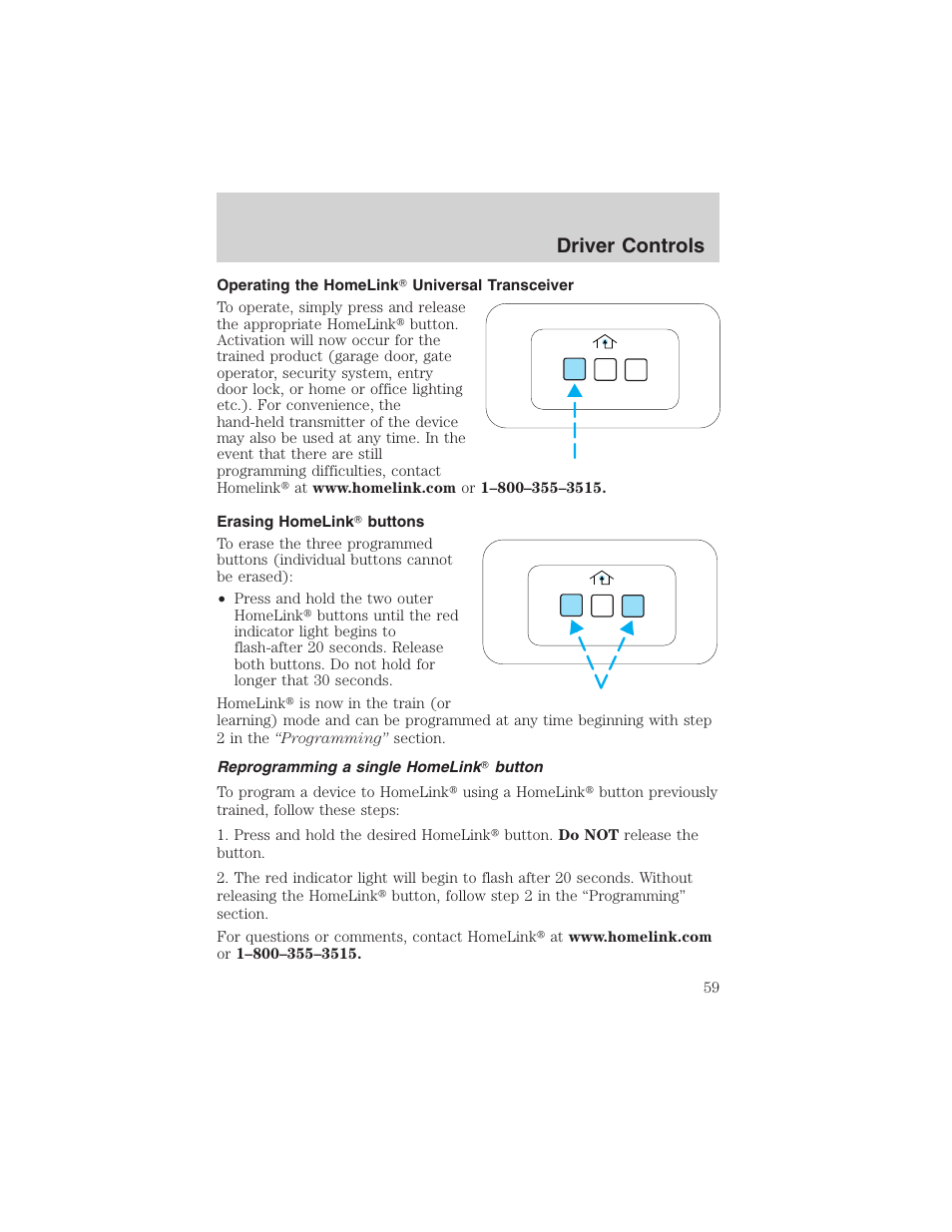 Driver controls | FORD 2003 Explorer v.1 User Manual | Page 59 / 272