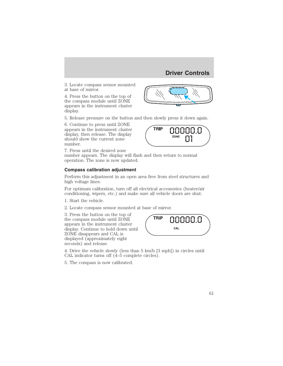 Driver controls | FORD 2003 Explorer v.1 User Manual | Page 61 / 272