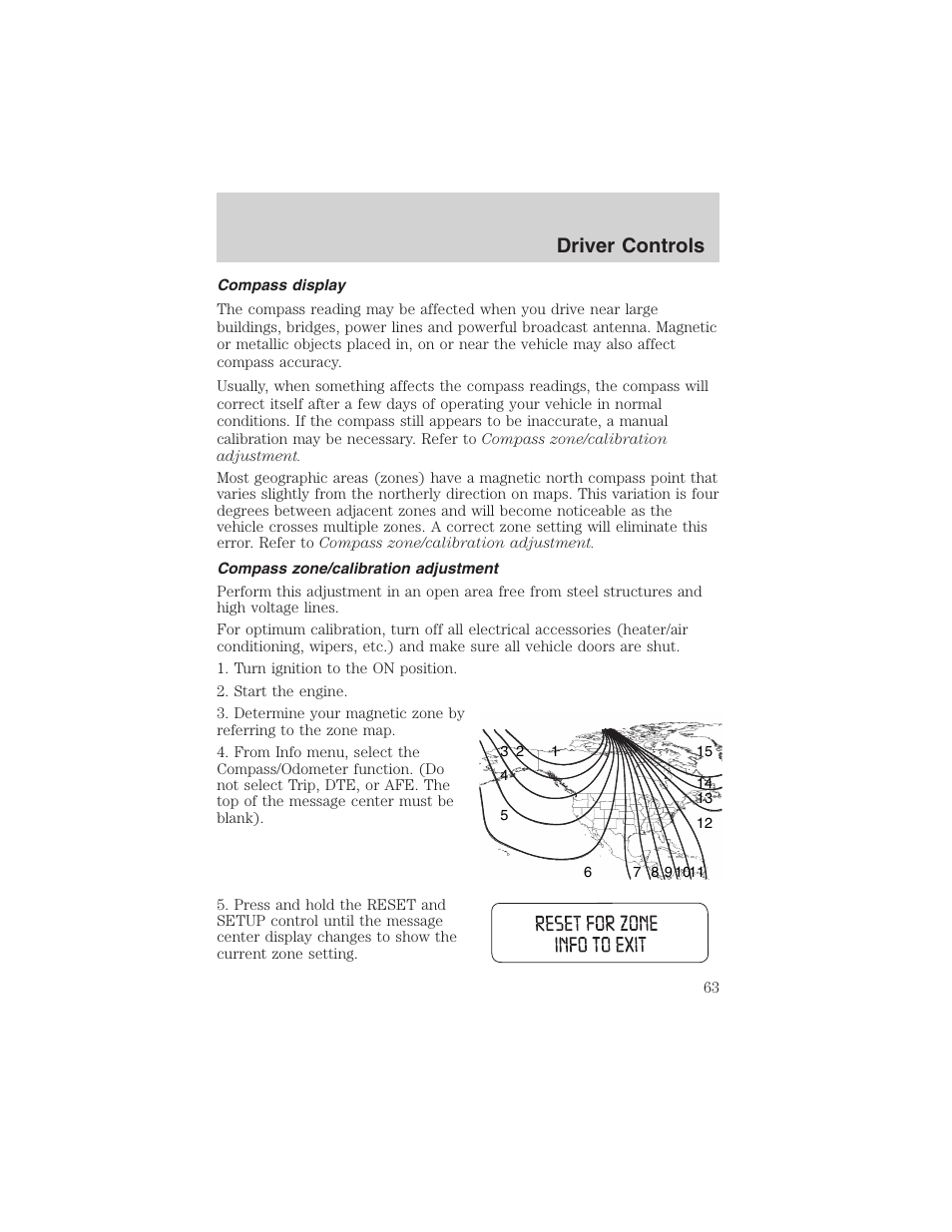 Driver controls | FORD 2003 Explorer v.1 User Manual | Page 63 / 272