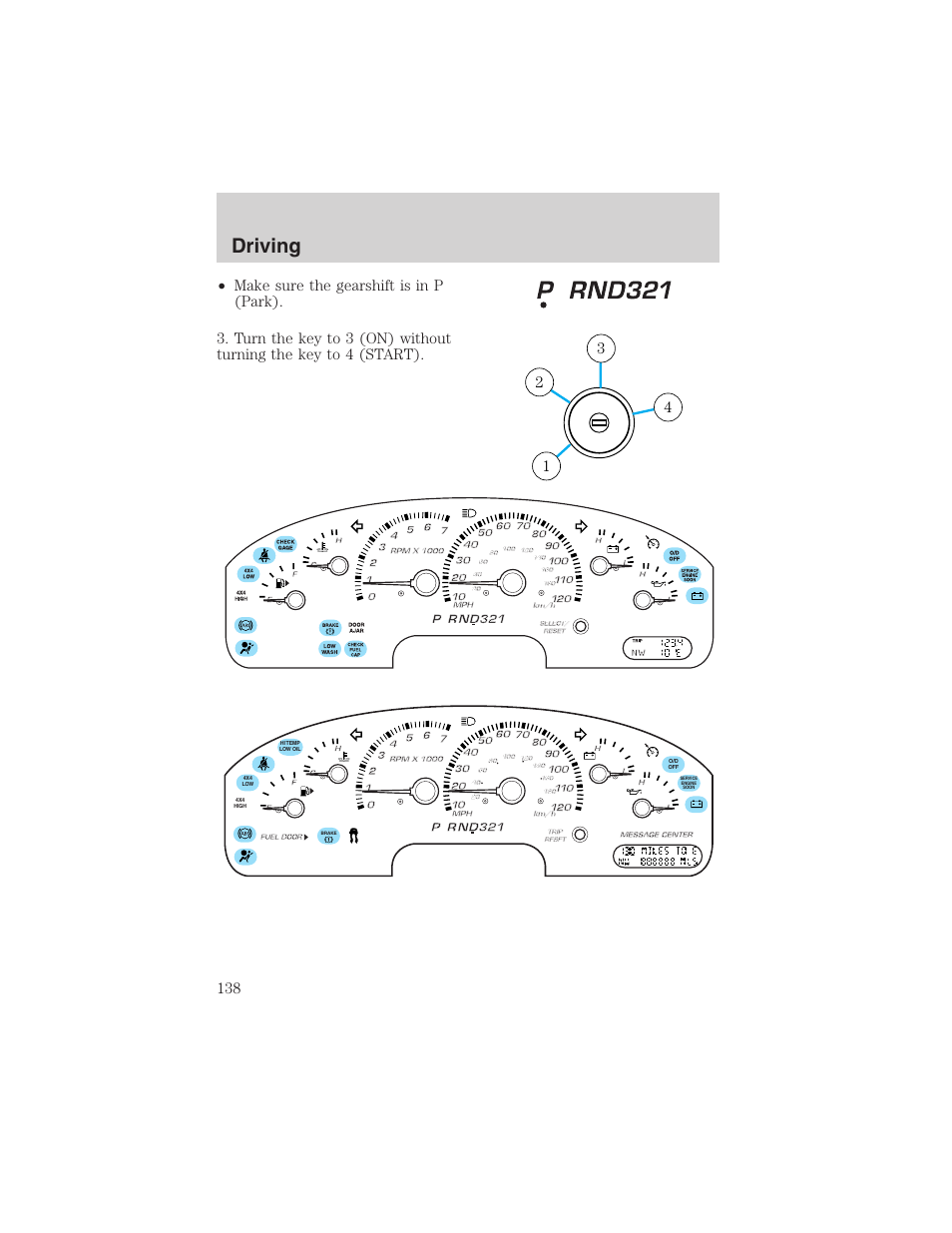 Driving | FORD 2003 Explorer v.2 User Manual | Page 138 / 280