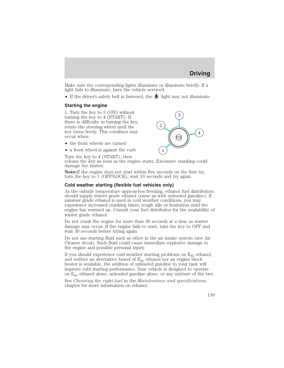 Driving | FORD 2003 Explorer v.2 User Manual | Page 139 / 280