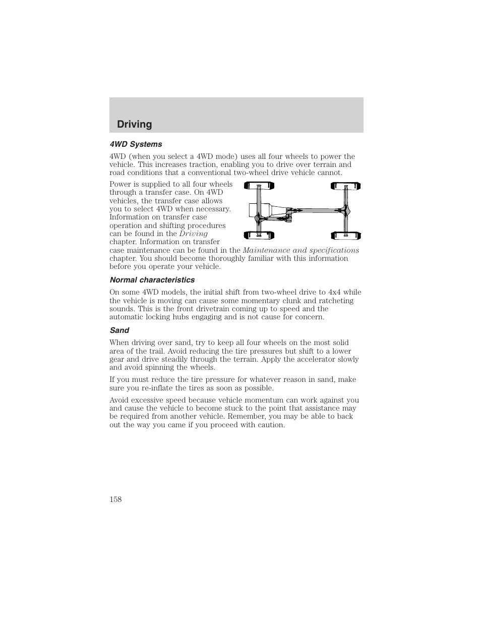 Driving | FORD 2003 Explorer v.2 User Manual | Page 158 / 280