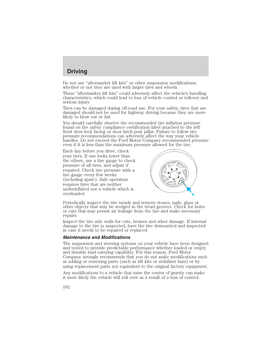 Driving | FORD 2003 Explorer v.2 User Manual | Page 162 / 280