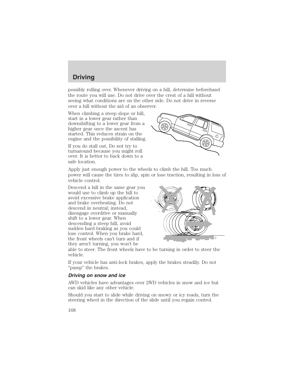 Driving | FORD 2003 Explorer v.2 User Manual | Page 168 / 280