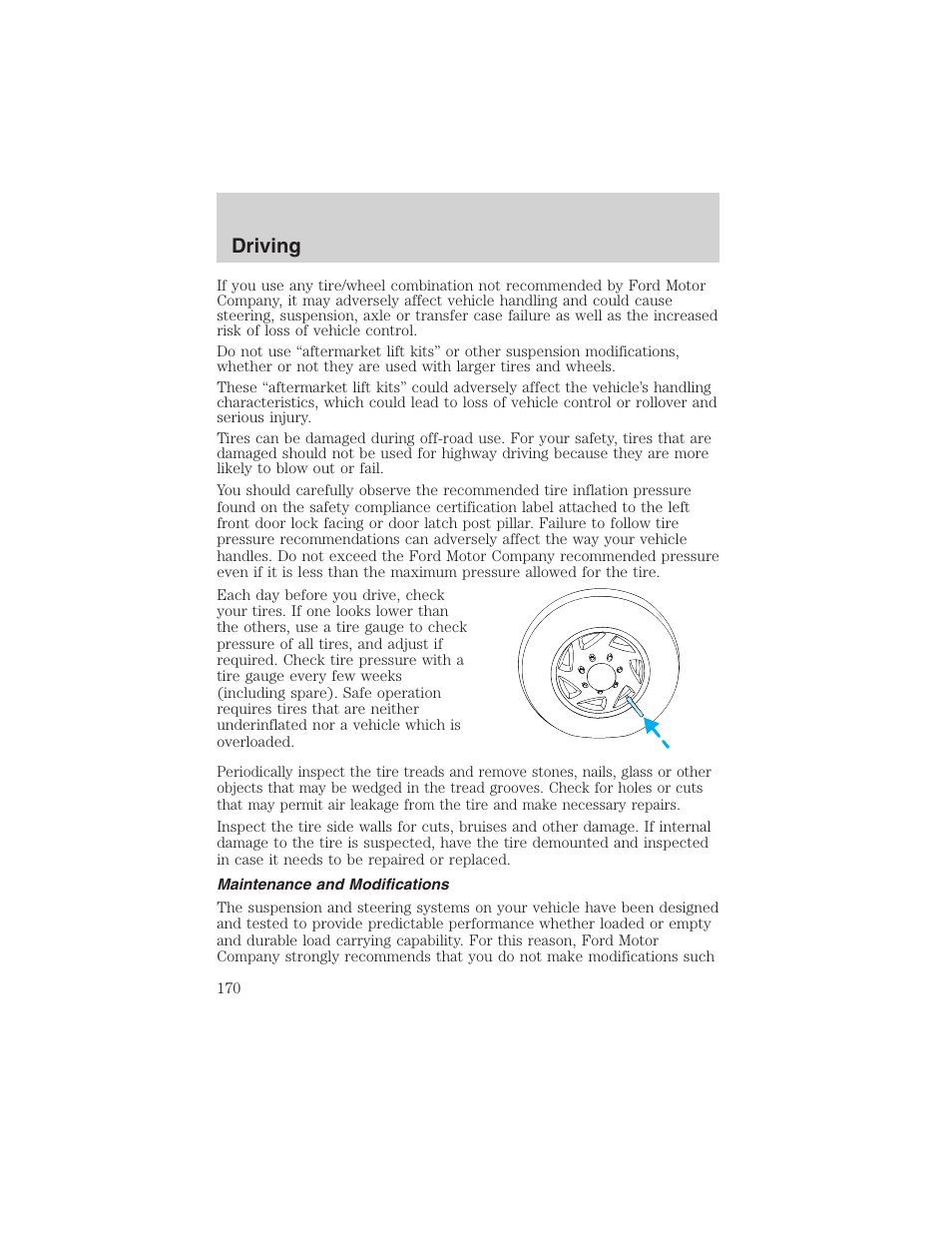 Driving | FORD 2003 Explorer v.2 User Manual | Page 170 / 280