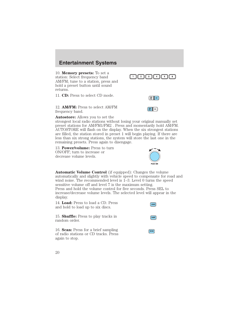 Entertainment systems | FORD 2003 Explorer v.2 User Manual | Page 20 / 280