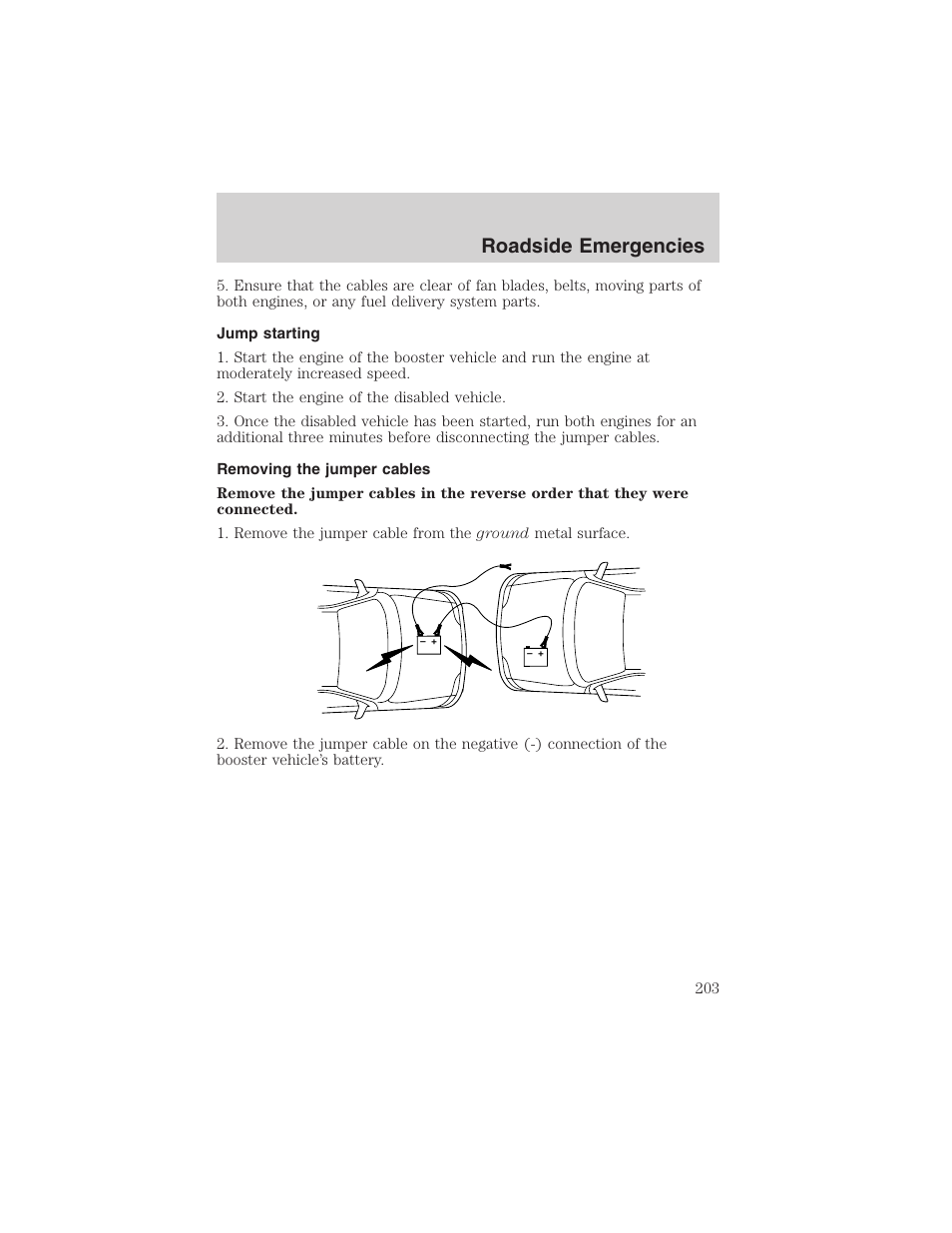 Roadside emergencies | FORD 2003 Explorer v.2 User Manual | Page 203 / 280