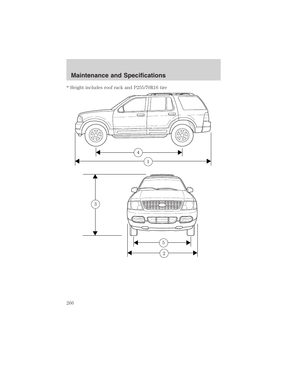 Maintenance and specifications | FORD 2003 Explorer v.2 User Manual | Page 266 / 280