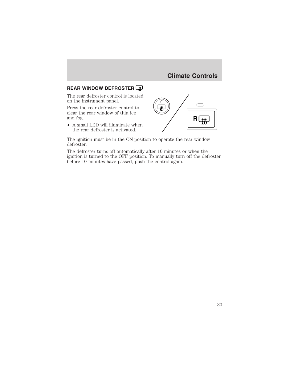 Climate controls | FORD 2003 Explorer v.2 User Manual | Page 33 / 280
