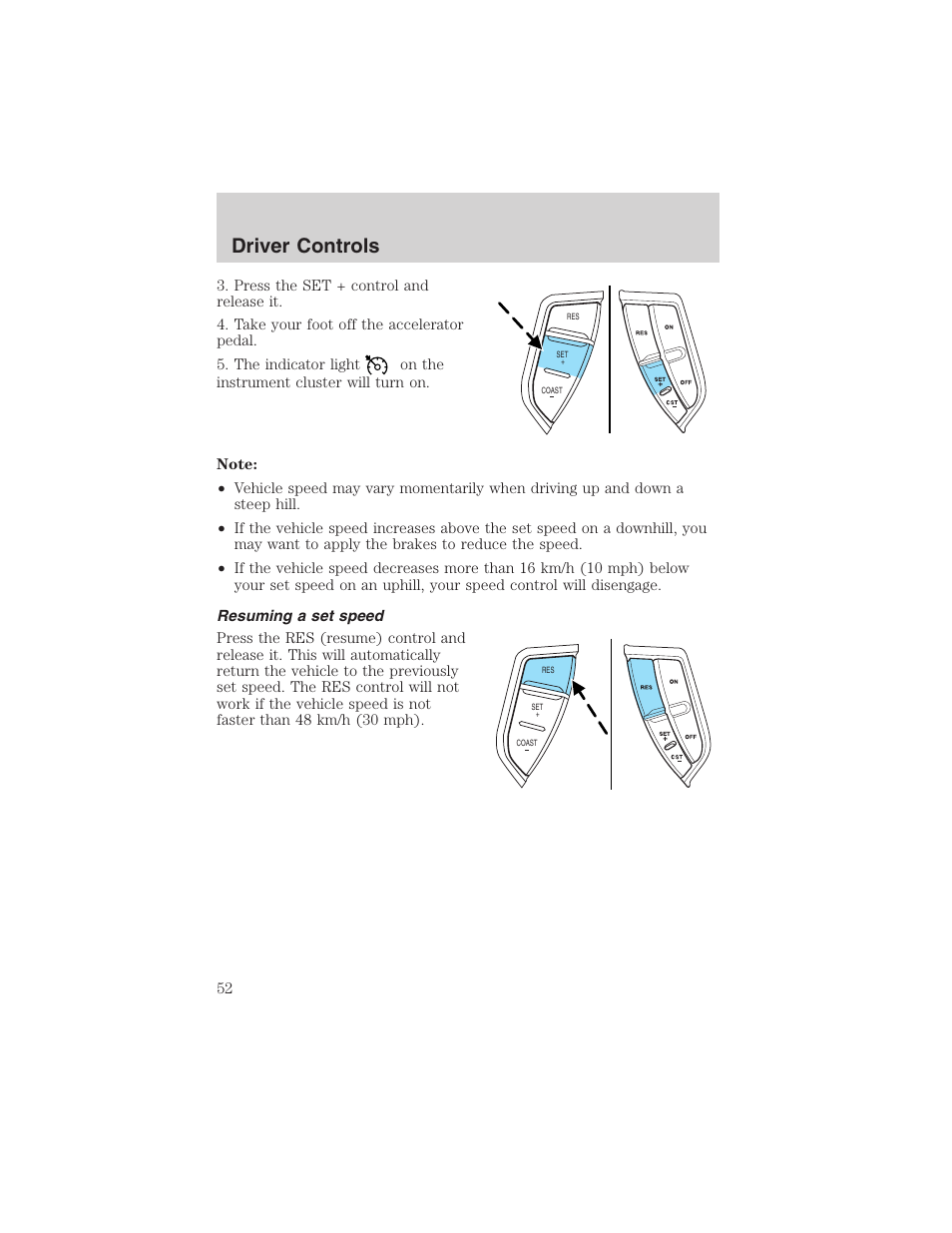 Driver controls | FORD 2003 Explorer v.2 User Manual | Page 52 / 280