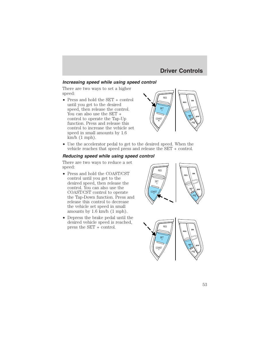 Driver controls | FORD 2003 Explorer v.2 User Manual | Page 53 / 280
