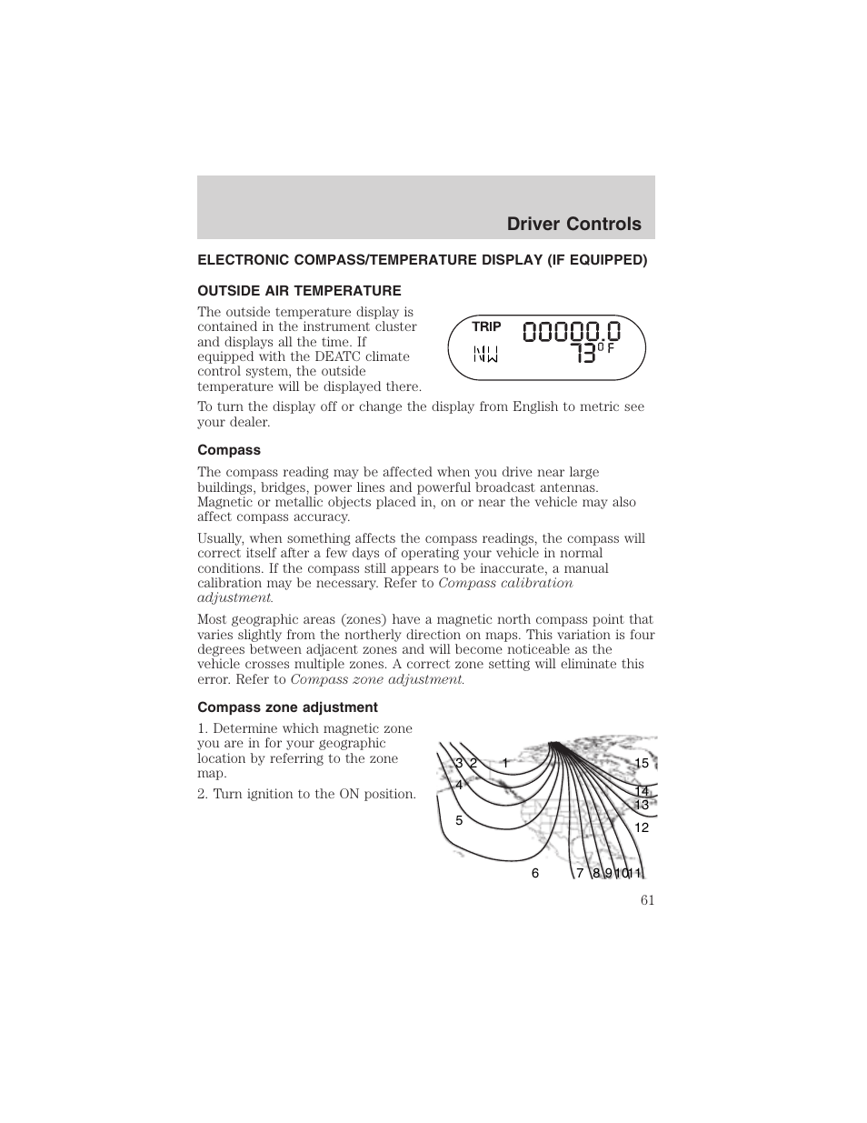 Driver controls | FORD 2003 Explorer v.2 User Manual | Page 61 / 280
