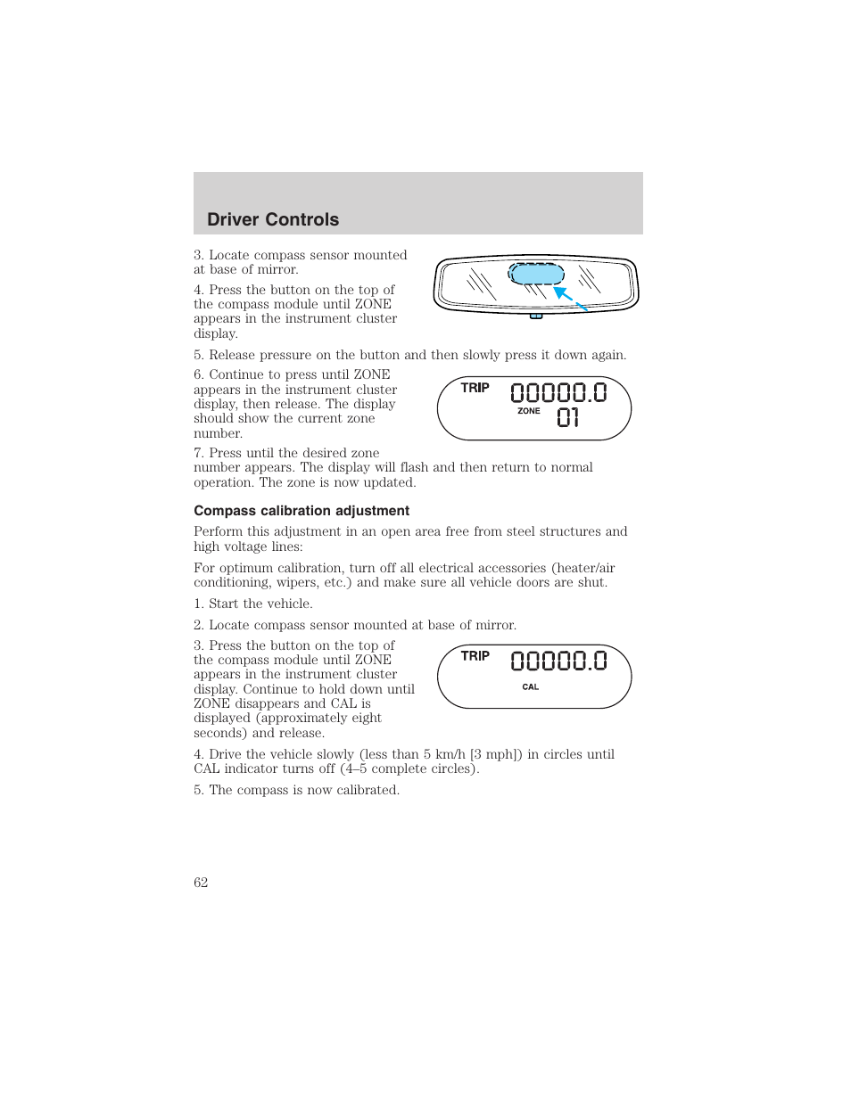Driver controls | FORD 2003 Explorer v.2 User Manual | Page 62 / 280