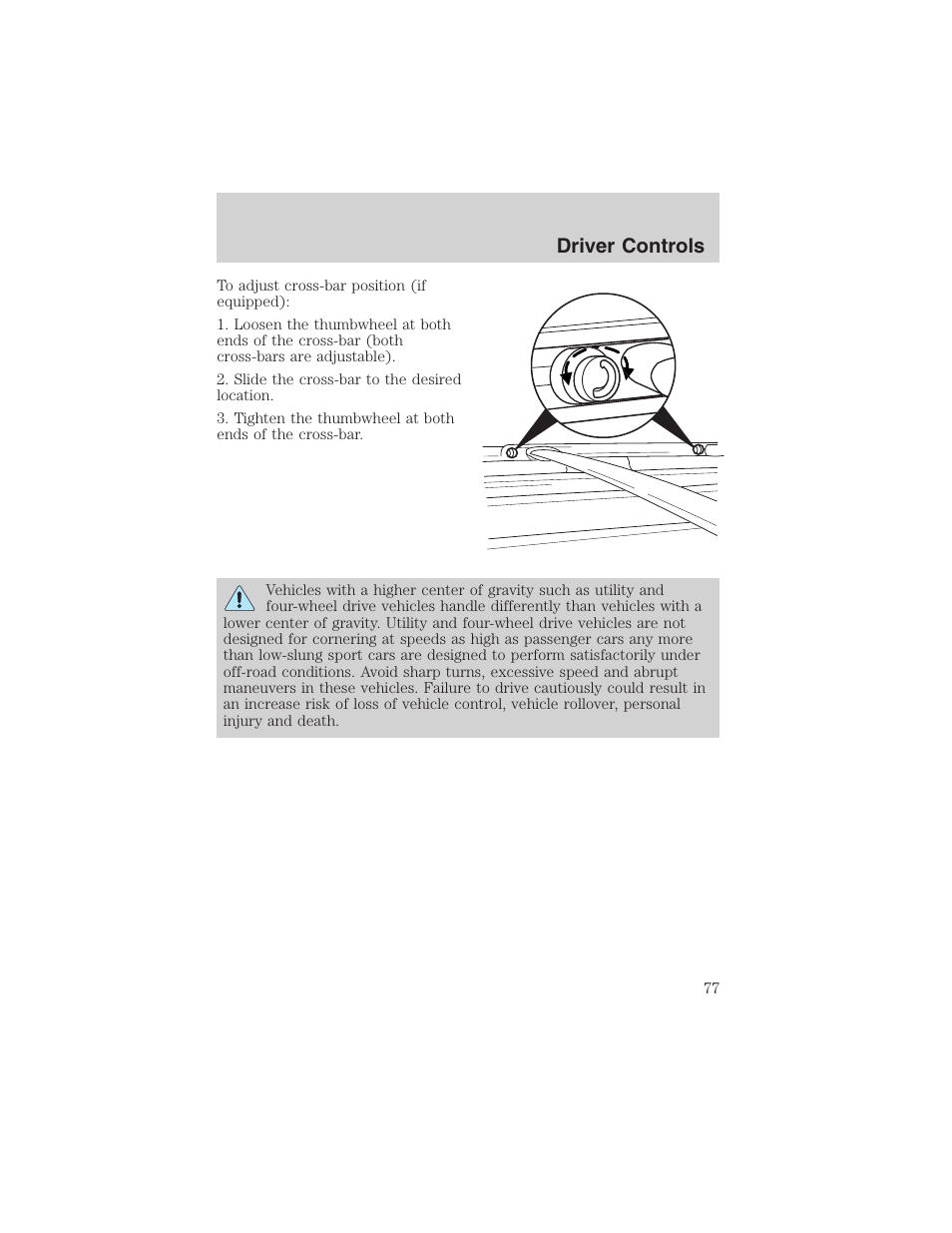 Driver controls | FORD 2003 Explorer v.2 User Manual | Page 77 / 280