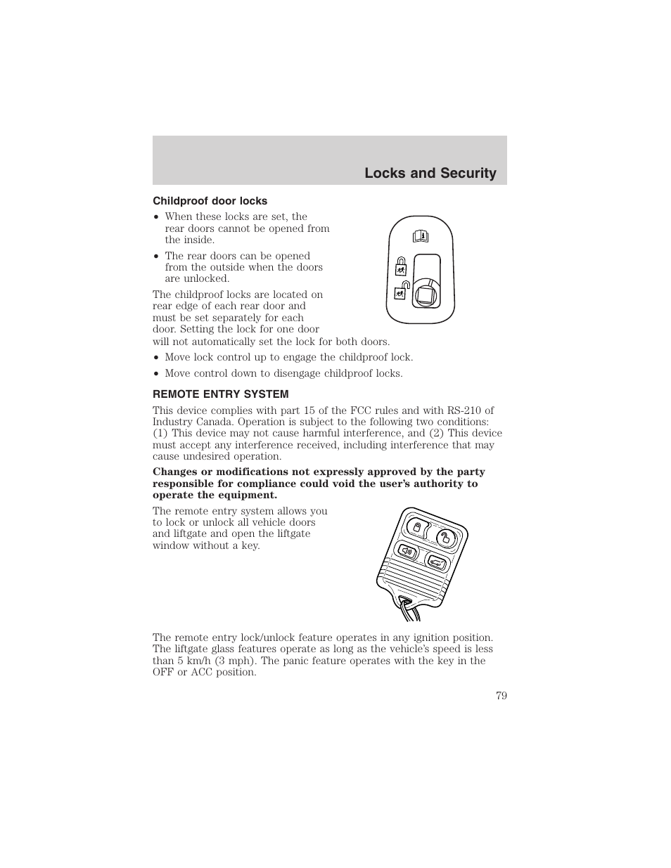 Locks and security | FORD 2003 Explorer v.2 User Manual | Page 79 / 280