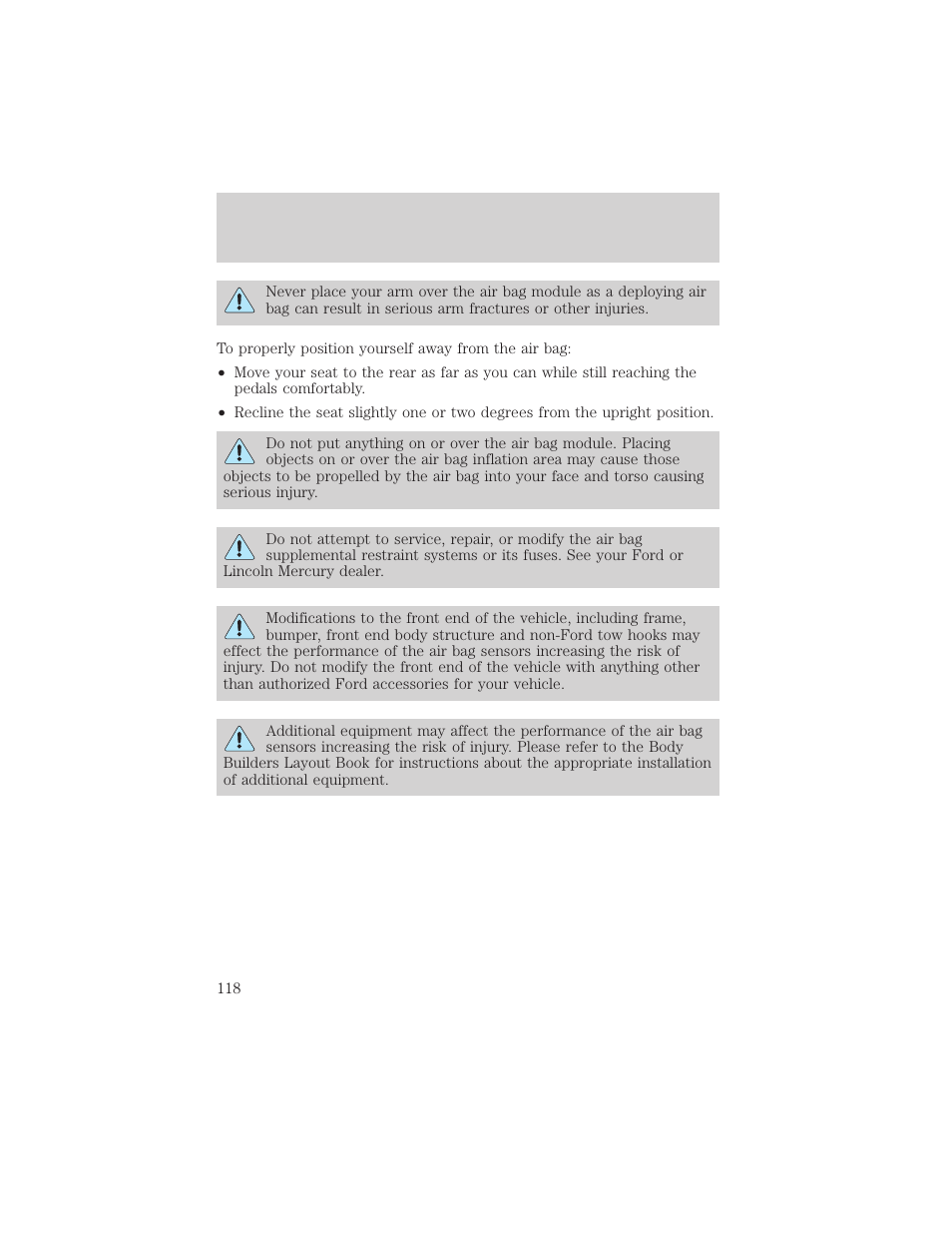 Seating and safety restraints | FORD 2003 Explorer v.3 User Manual | Page 118 / 280