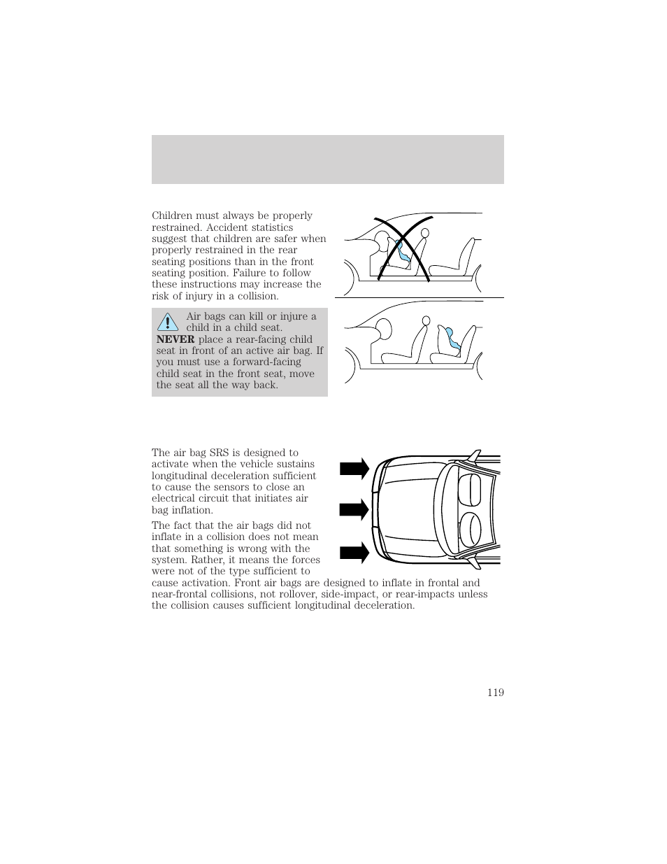 Seating and safety restraints | FORD 2003 Explorer v.3 User Manual | Page 119 / 280