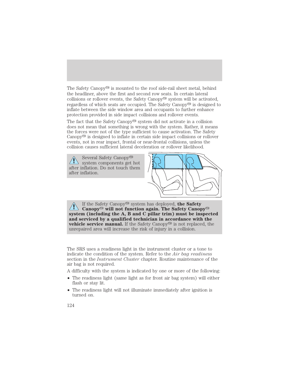 Seating and safety restraints | FORD 2003 Explorer v.3 User Manual | Page 124 / 280