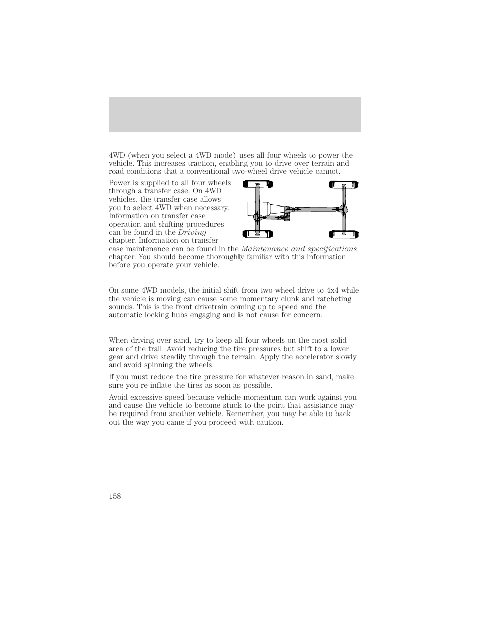 Driving | FORD 2003 Explorer v.3 User Manual | Page 158 / 280