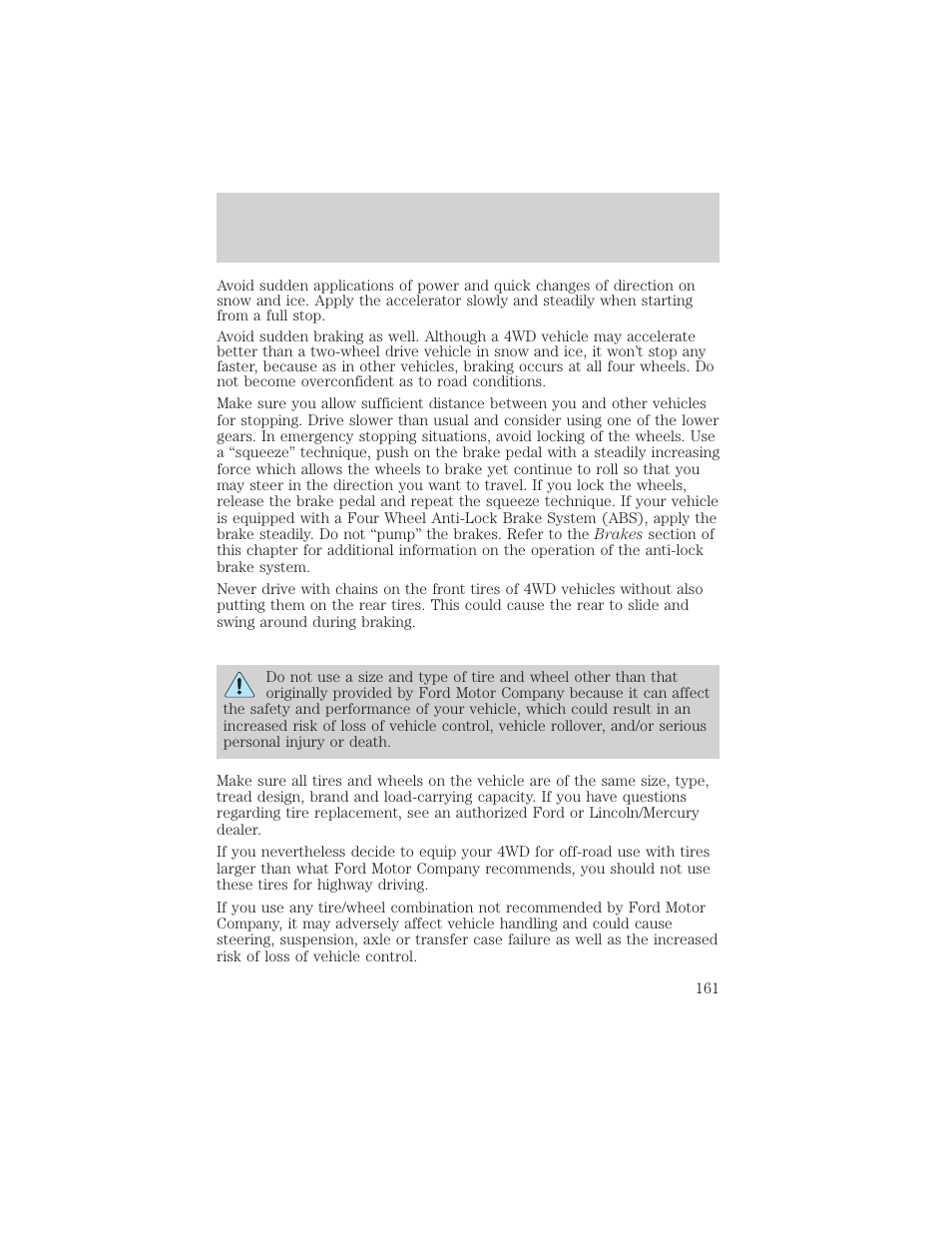 Driving | FORD 2003 Explorer v.3 User Manual | Page 161 / 280