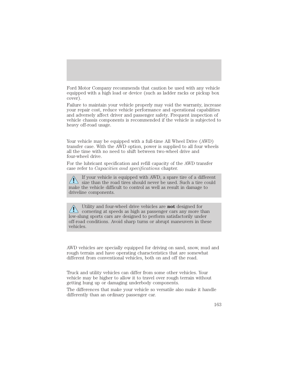 Driving | FORD 2003 Explorer v.3 User Manual | Page 163 / 280
