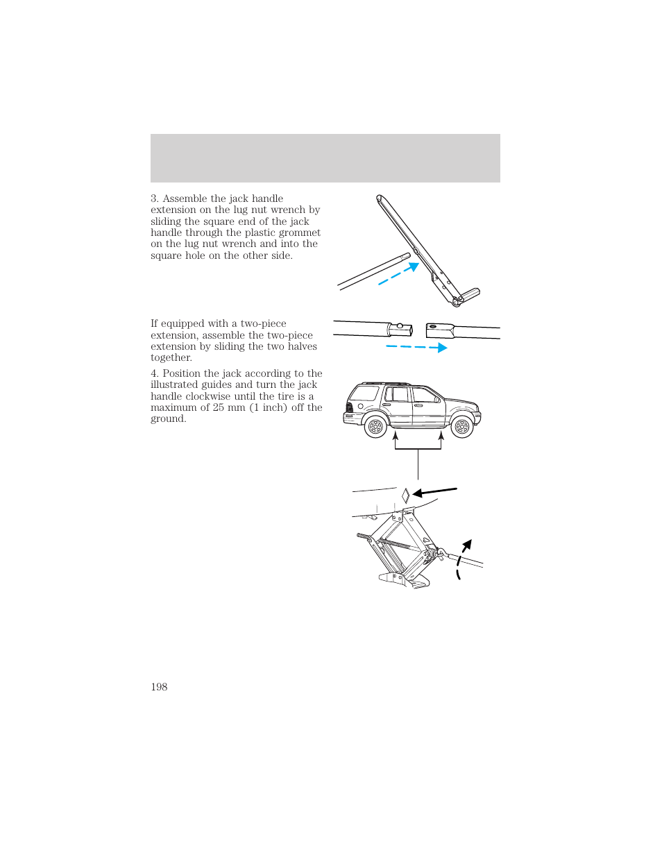 Roadside emergencies | FORD 2003 Explorer v.3 User Manual | Page 198 / 280