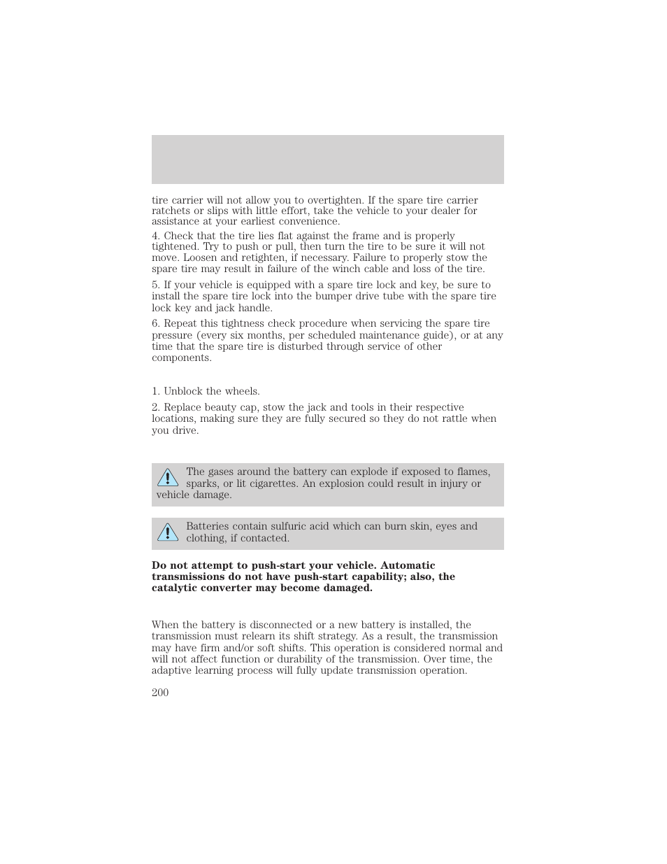 Roadside emergencies | FORD 2003 Explorer v.3 User Manual | Page 200 / 280