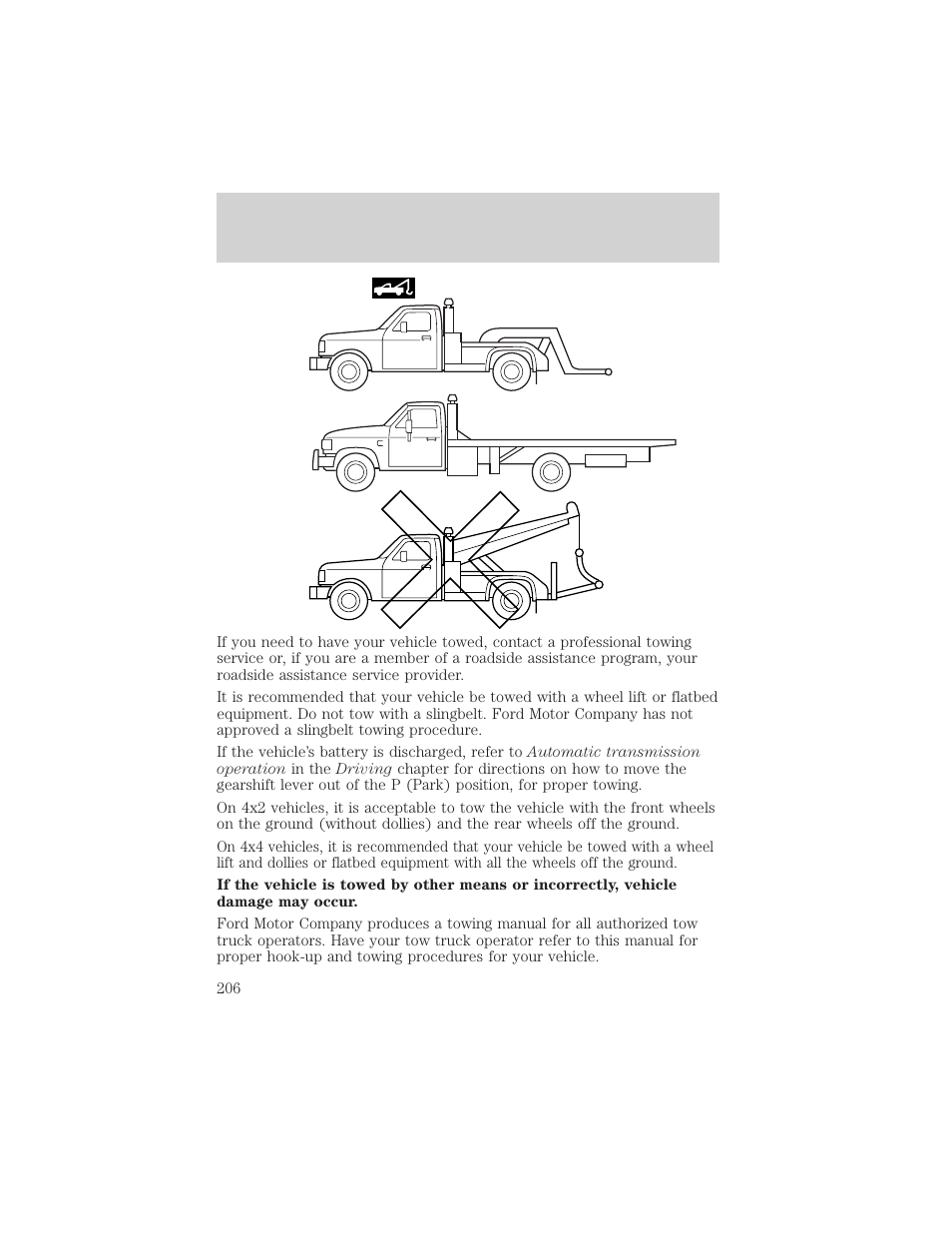 Roadside emergencies | FORD 2003 Explorer v.3 User Manual | Page 206 / 280