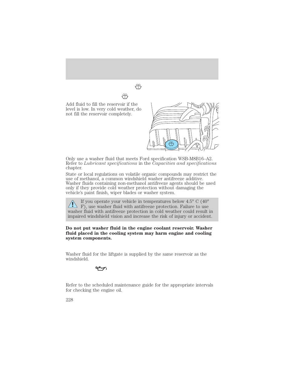 Maintenance and specifications | FORD 2003 Explorer v.3 User Manual | Page 228 / 280