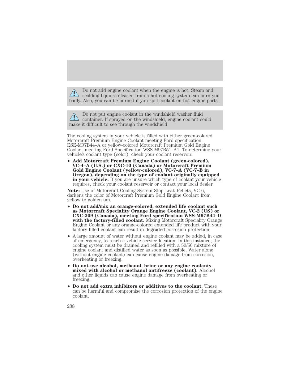 Maintenance and specifications | FORD 2003 Explorer v.3 User Manual | Page 238 / 280